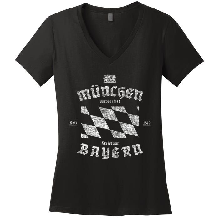 Oktoberfest Deutschland German Beer Festival Women's V-Neck T-Shirt