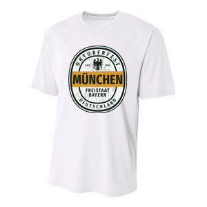 Oktoberfest Deutschland German Beer Festival Youth Performance Sprint T-Shirt