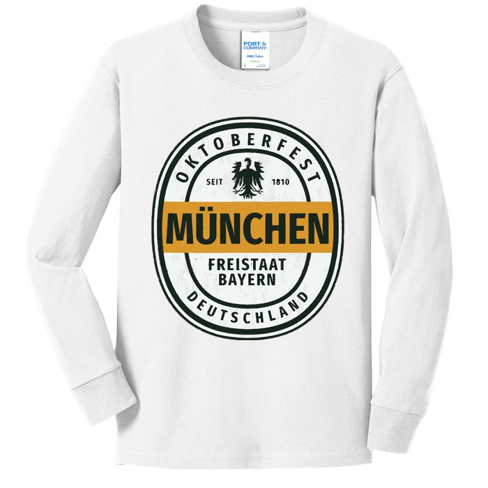 Oktoberfest Deutschland German Beer Festival Kids Long Sleeve Shirt