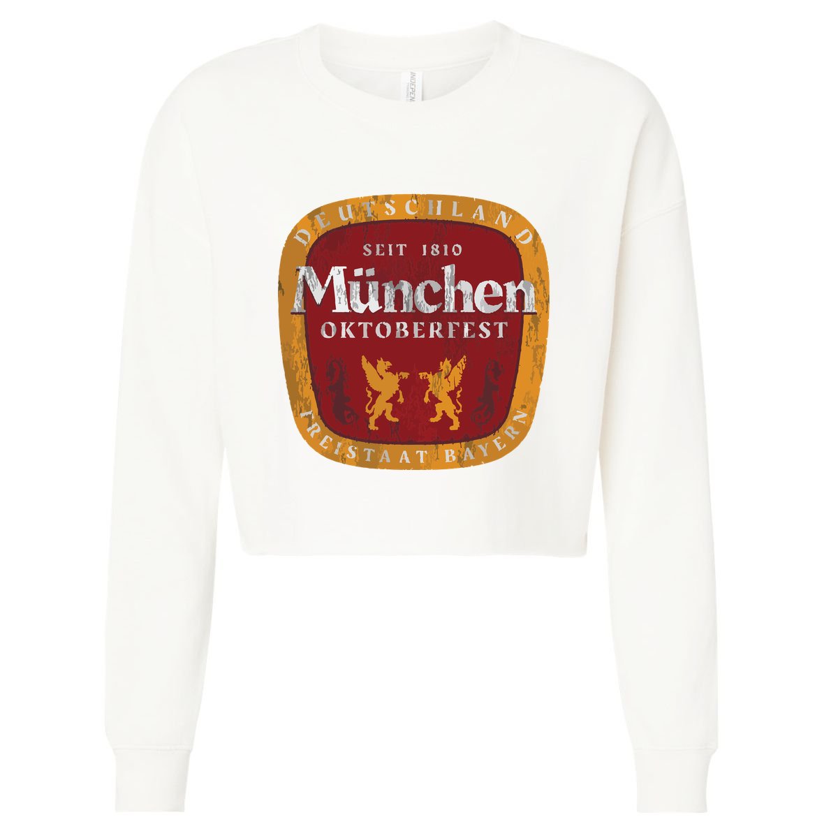 Oktoberfest Deutschland German Beer Festival Cropped Pullover Crew