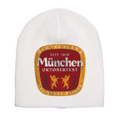 Oktoberfest Deutschland German Beer Festival Short Acrylic Beanie