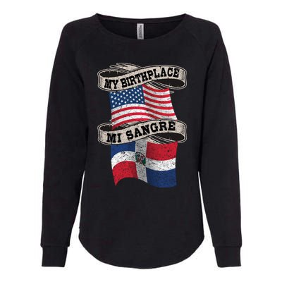 Orgullosate Dominicano Half Dominican Half American Flag Gift Womens California Wash Sweatshirt