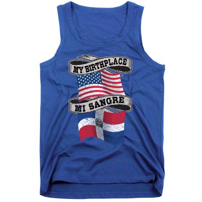 Orgullosate Dominicano Half Dominican Half American Flag Gift Tank Top