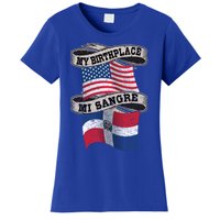 Orgullosate Dominicano Half Dominican Half American Flag Gift Women's T-Shirt