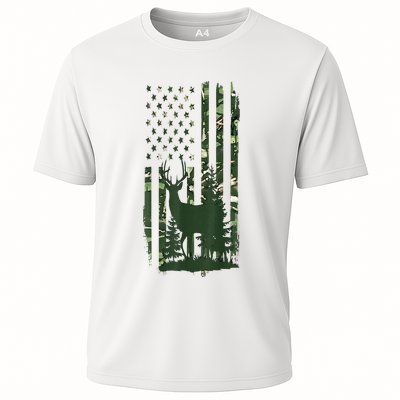 Orange Deer Hunting Gifts Hunters Camo Flag Performance Shirt