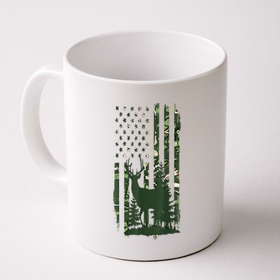 Orange Deer Hunting Gifts Hunters Camo Flag Mug