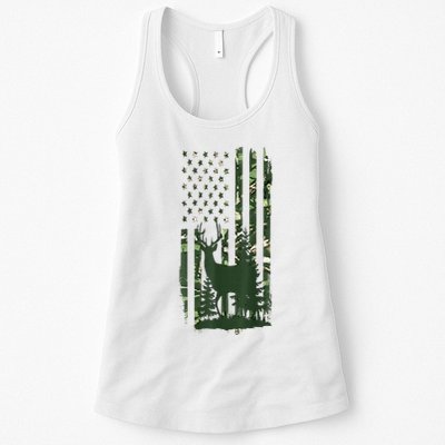 Orange Deer Hunting Gifts Hunters Camo Flag Womens Tank Top
