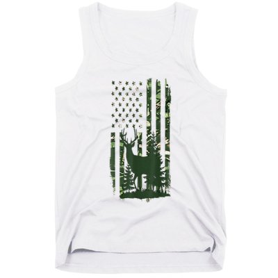 Orange Deer Hunting Gifts Hunters Camo Flag Tank Top
