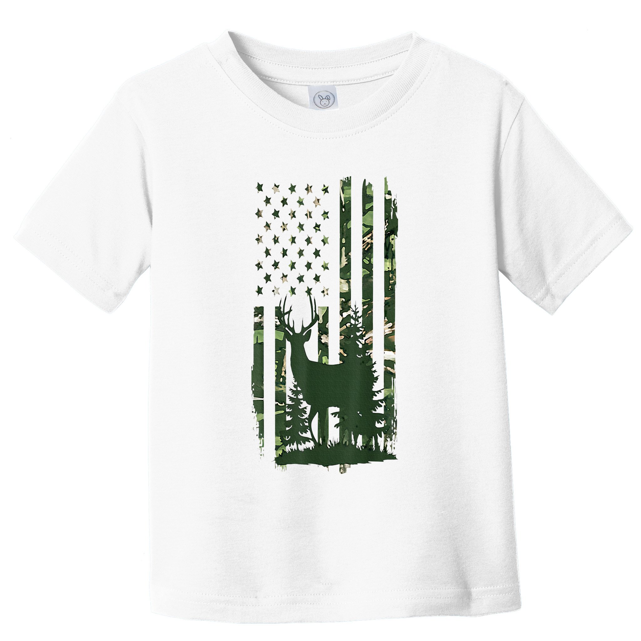 Orange Deer Hunting Gifts Hunters Camo Flag Toddler T-Shirt