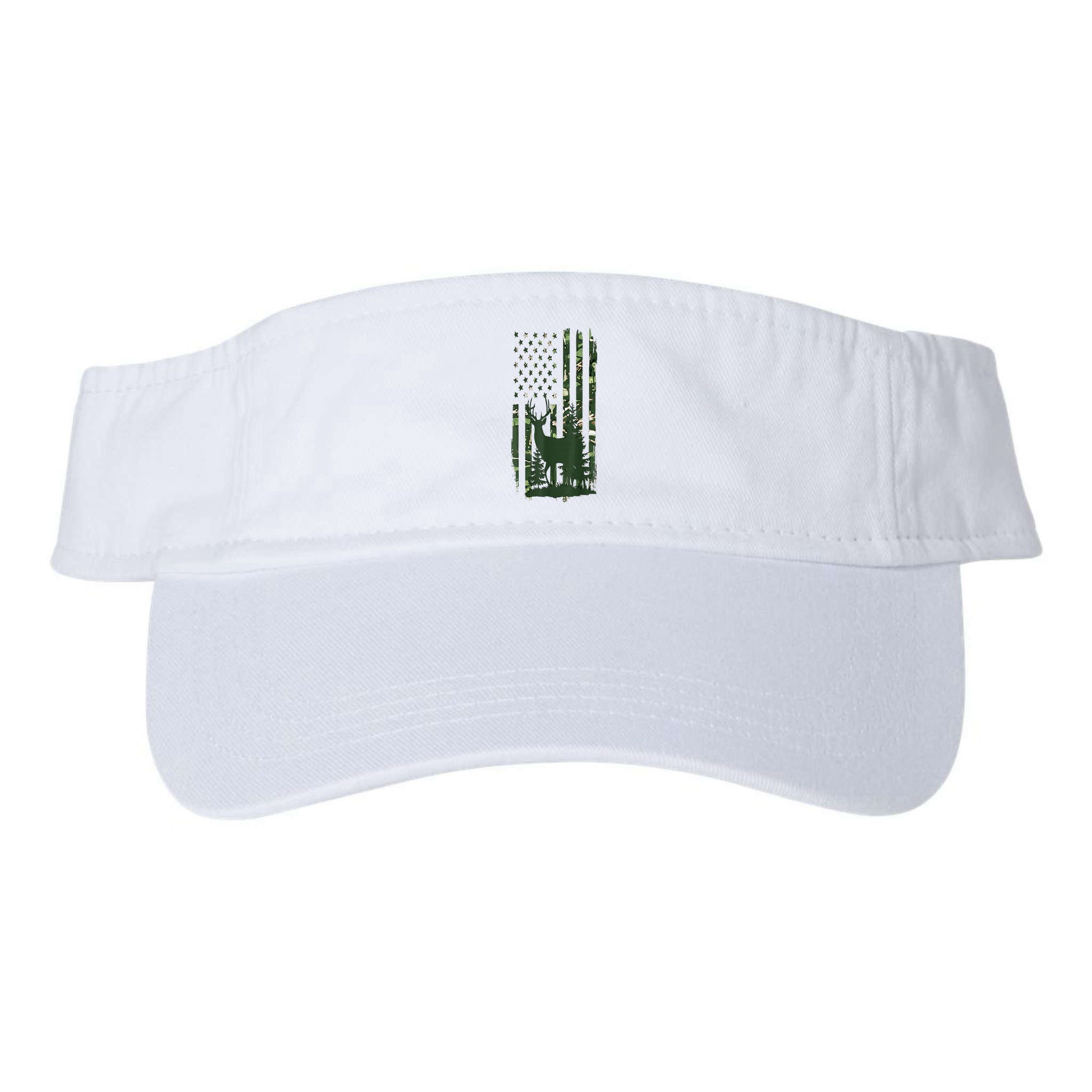 Orange Deer Hunting Gifts Hunters Camo Flag Visor