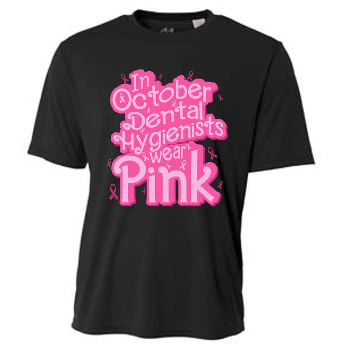 October Dental Hygienist Breast Cancer Awareness Support Cooling Performance Crew T-Shirt