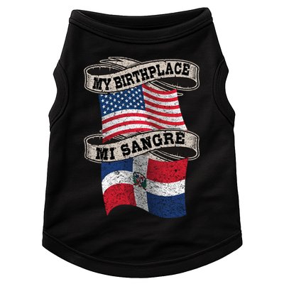 Orgullosate Dominicano Half Dominican Half American Flag Gift Doggie Tank