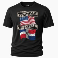 Orgullosate Dominicano Half Dominican Half American Flag Gift Cooling Performance Crew T-Shirt