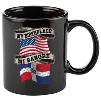 Orgullosate Dominicano Half Dominican Half American Flag Gift 11oz C Handle Ceramic Mug