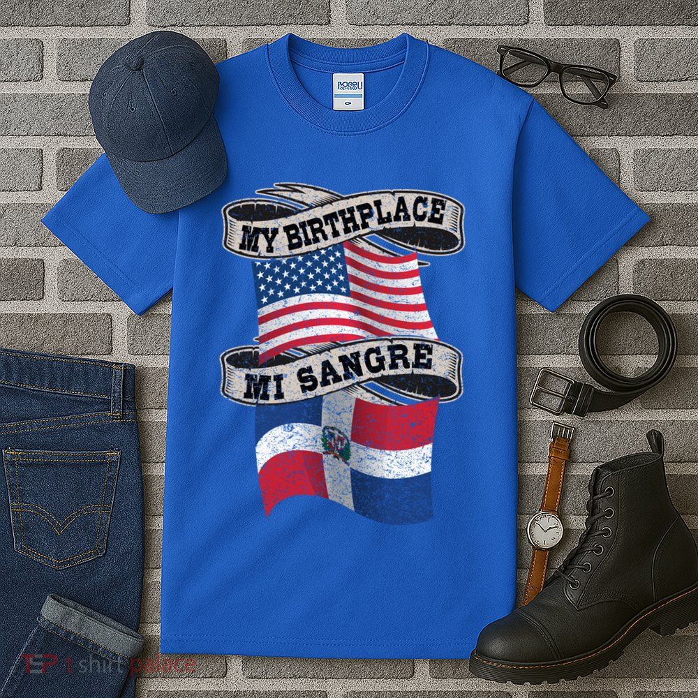 Orgullosate Dominicano Half Dominican Half American Flag Gift Tall T-Shirt