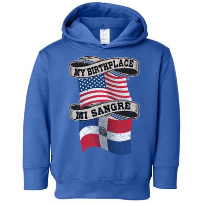 Orgullosate Dominicano Half Dominican Half American Flag Gift Toddler Hoodie