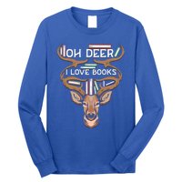 Oh Deer I Love Books Funny Reading Gift Long Sleeve Shirt