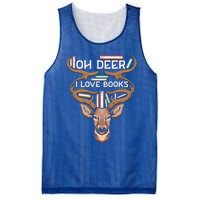 Oh Deer I Love Books Funny Reading Gift Mesh Reversible Basketball Jersey Tank