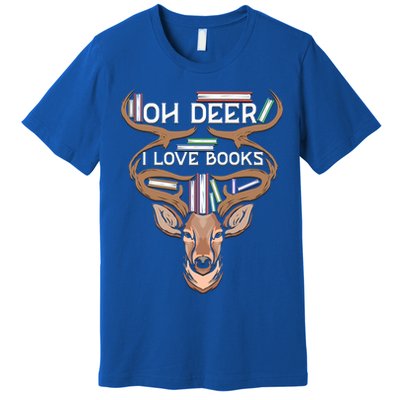 Oh Deer I Love Books Funny Reading Gift Premium T-Shirt