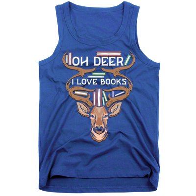 Oh Deer I Love Books Funny Reading Gift Tank Top