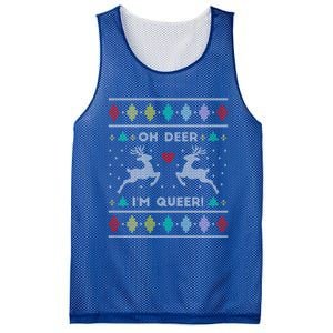 Oh Deer IM Queer Ugly Lgbtq Pride Lesbian Great Gift Mesh Reversible Basketball Jersey Tank