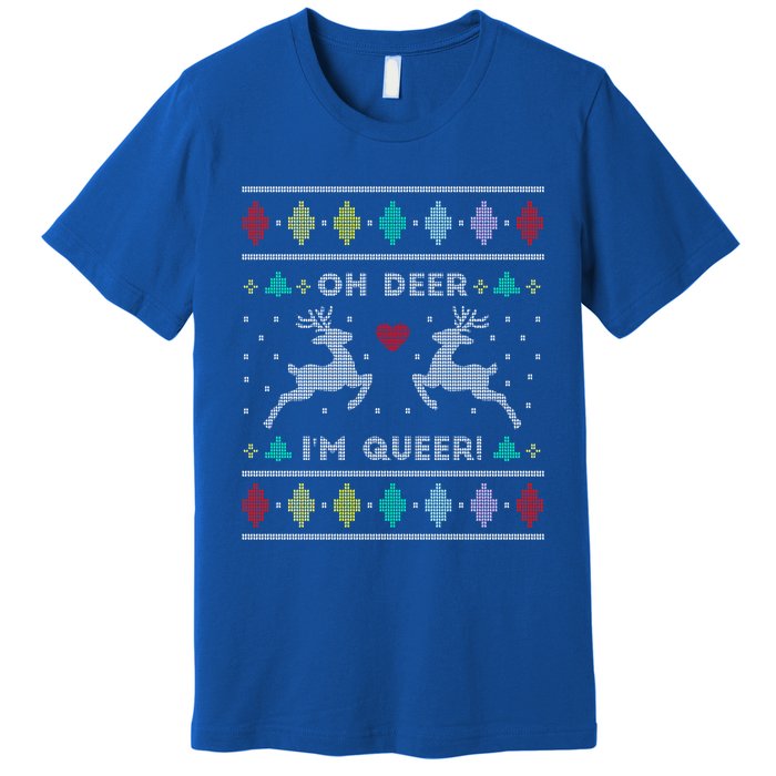 Oh Deer IM Queer Ugly Lgbtq Pride Lesbian Great Gift Premium T-Shirt