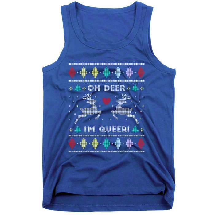 Oh Deer IM Queer Ugly Lgbtq Pride Lesbian Great Gift Tank Top