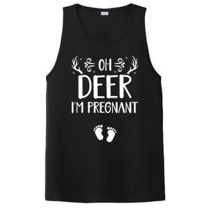 Oh Deer I'm Pregnant Funny Pregnancy Announcet Santa Deer Meaningful Gift PosiCharge Competitor Tank