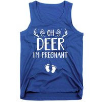 Oh Deer I'm Pregnant Funny Pregnancy Announcet Santa Deer Meaningful Gift Tank Top