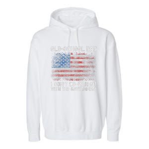 OldSchool Dad I Dont Coparent With The Government Garment-Dyed Fleece Hoodie