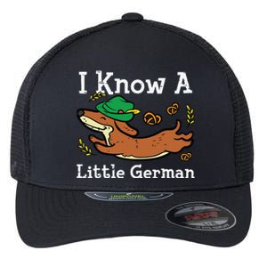 Oktoberfest Dachshund I Know Little German Dog Flexfit Unipanel Trucker Cap