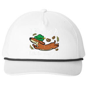 Oktoberfest Dachshund I Know Little German Dog Snapback Five-Panel Rope Hat