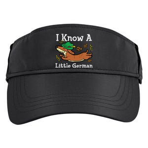 Oktoberfest Dachshund I Know Little German Dog Adult Drive Performance Visor