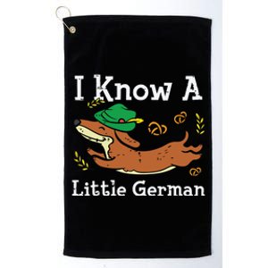 Oktoberfest Dachshund I Know Little German Dog Platinum Collection Golf Towel