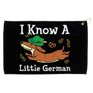 Oktoberfest Dachshund I Know Little German Dog Grommeted Golf Towel