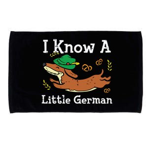 Oktoberfest Dachshund I Know Little German Dog Microfiber Hand Towel