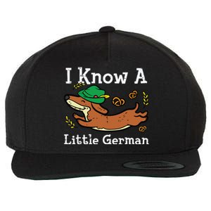 Oktoberfest Dachshund I Know Little German Dog Wool Snapback Cap