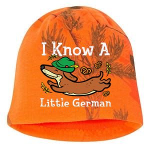 Oktoberfest Dachshund I Know Little German Dog Kati - Camo Knit Beanie