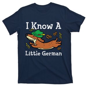 Oktoberfest Dachshund I Know Little German Dog T-Shirt