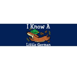 Oktoberfest Dachshund I Know Little German Dog Bumper Sticker