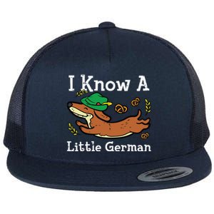 Oktoberfest Dachshund I Know Little German Dog Flat Bill Trucker Hat