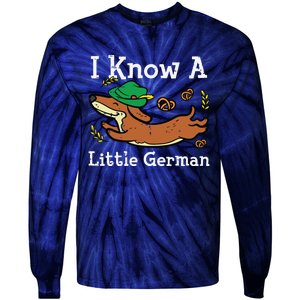 Oktoberfest Dachshund I Know Little German Dog Tie-Dye Long Sleeve Shirt