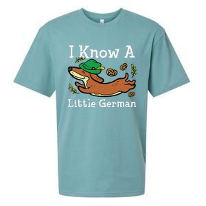 Oktoberfest Dachshund I Know Little German Dog Sueded Cloud Jersey T-Shirt