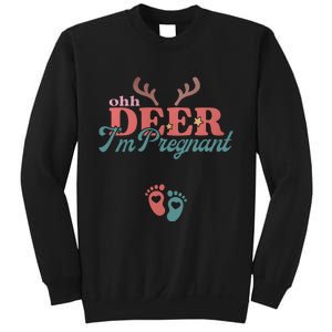 Oh Deer Im Pregnant Christmas Pregnancy Announcement Sweatshirt