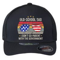 OldSchool Dad I don't coparent with the government Vintage Flexfit Unipanel Trucker Cap