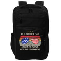 OldSchool Dad I don't coparent with the government Vintage Impact Tech Backpack