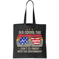 OldSchool Dad I don't coparent with the government Vintage Tote Bag