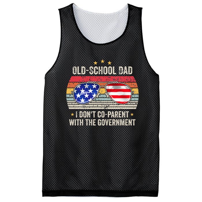 OldSchool Dad I don't coparent with the government Vintage Mesh Reversible Basketball Jersey Tank