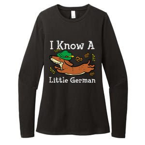 Oktoberfest Dachshund I Know Little German Dog Womens CVC Long Sleeve Shirt