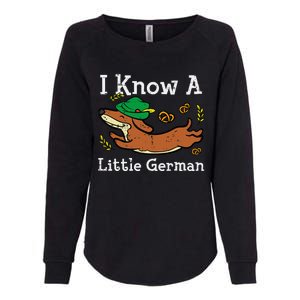 Oktoberfest Dachshund I Know Little German Dog Womens California Wash Sweatshirt